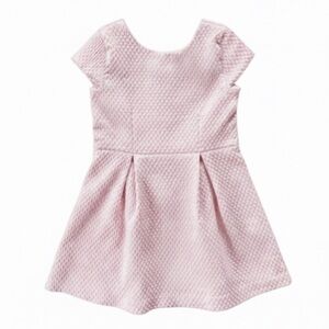 Catimini Girls Size 7 (122) Pink Cap Sleeve Dress With Silver Thread Accent EUC!